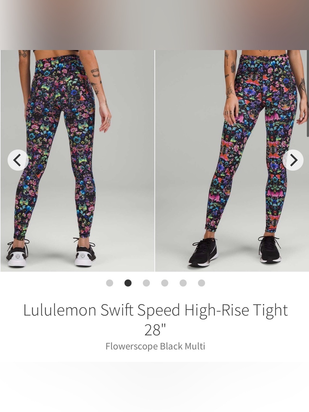 lululemon Swift Speed High-Rise Tight - Black Multi Floral